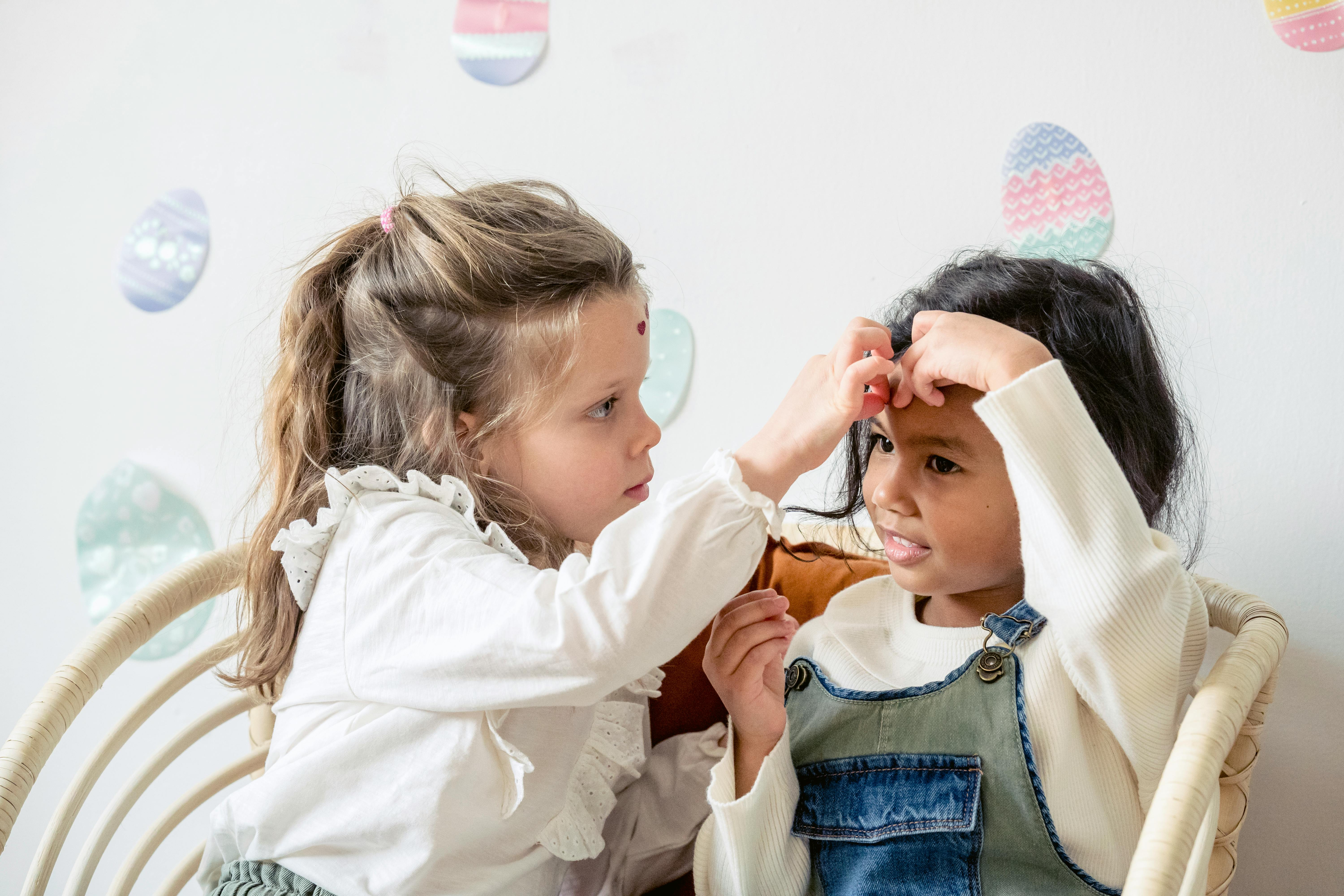 Multiracial children playing together