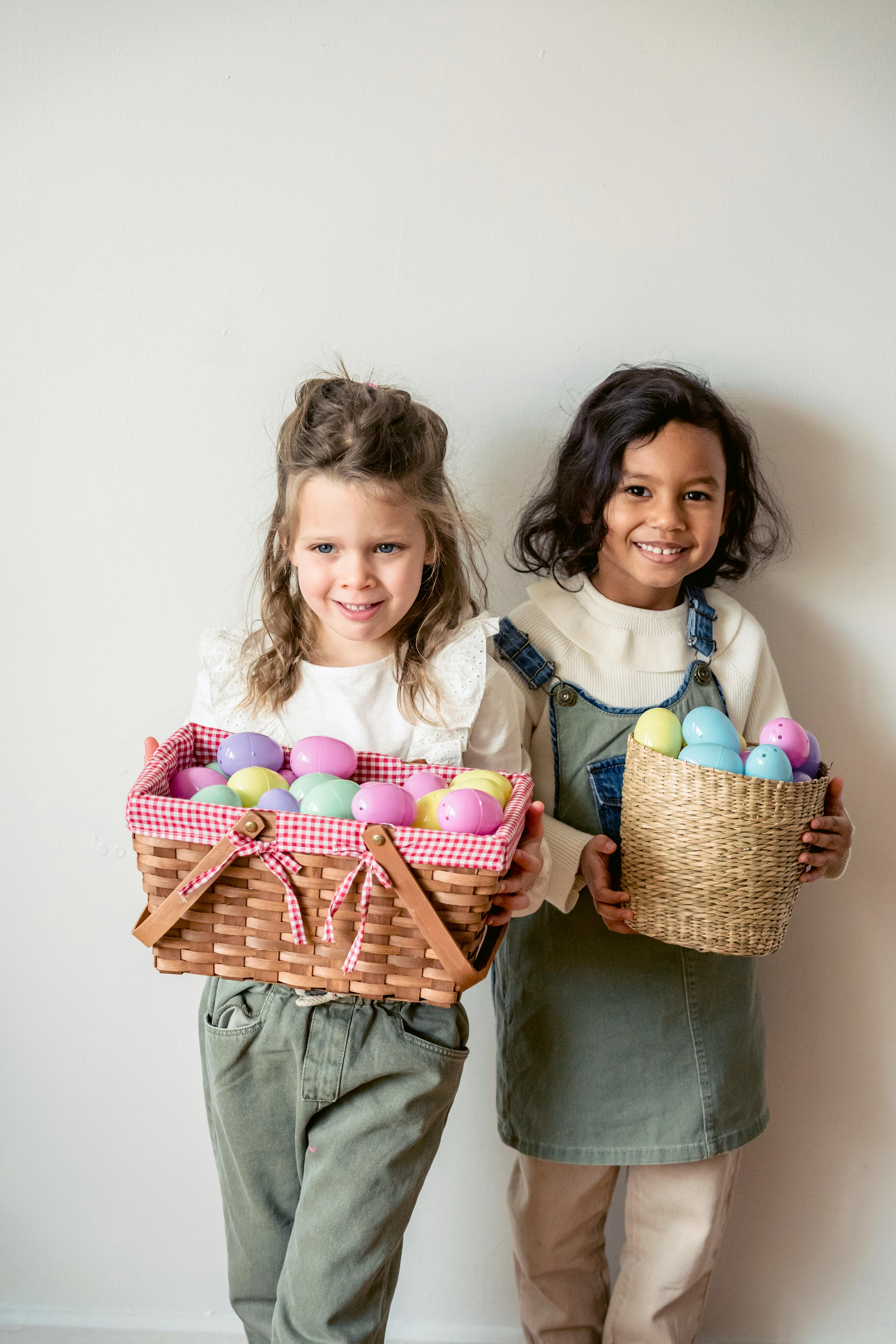 well-chosen various young woman with easterly eggs