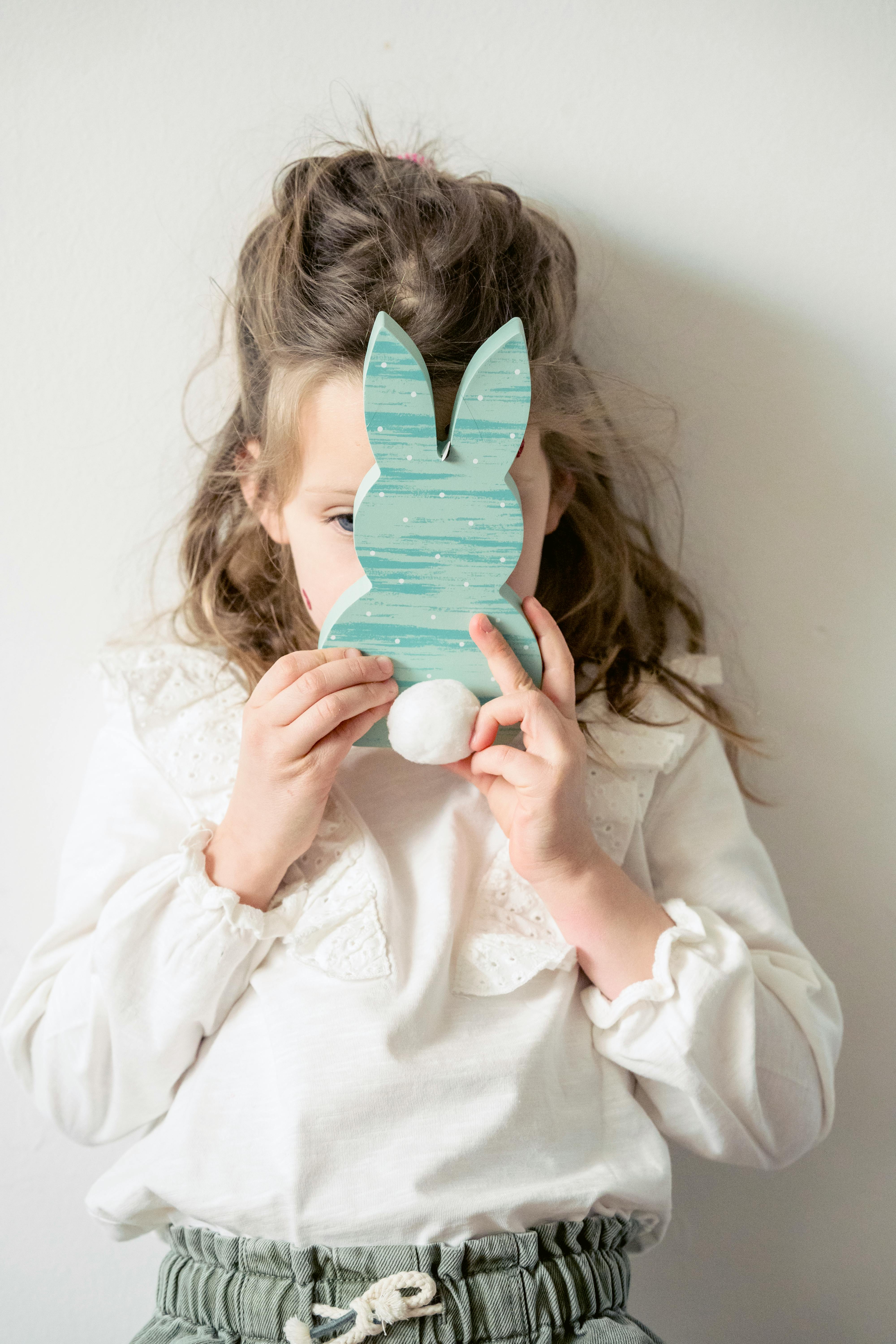 little child with easter bunny