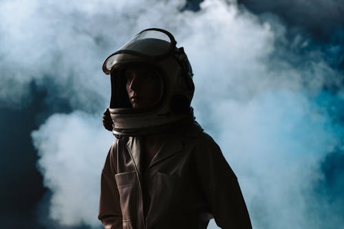 Astronaut Among Smoke