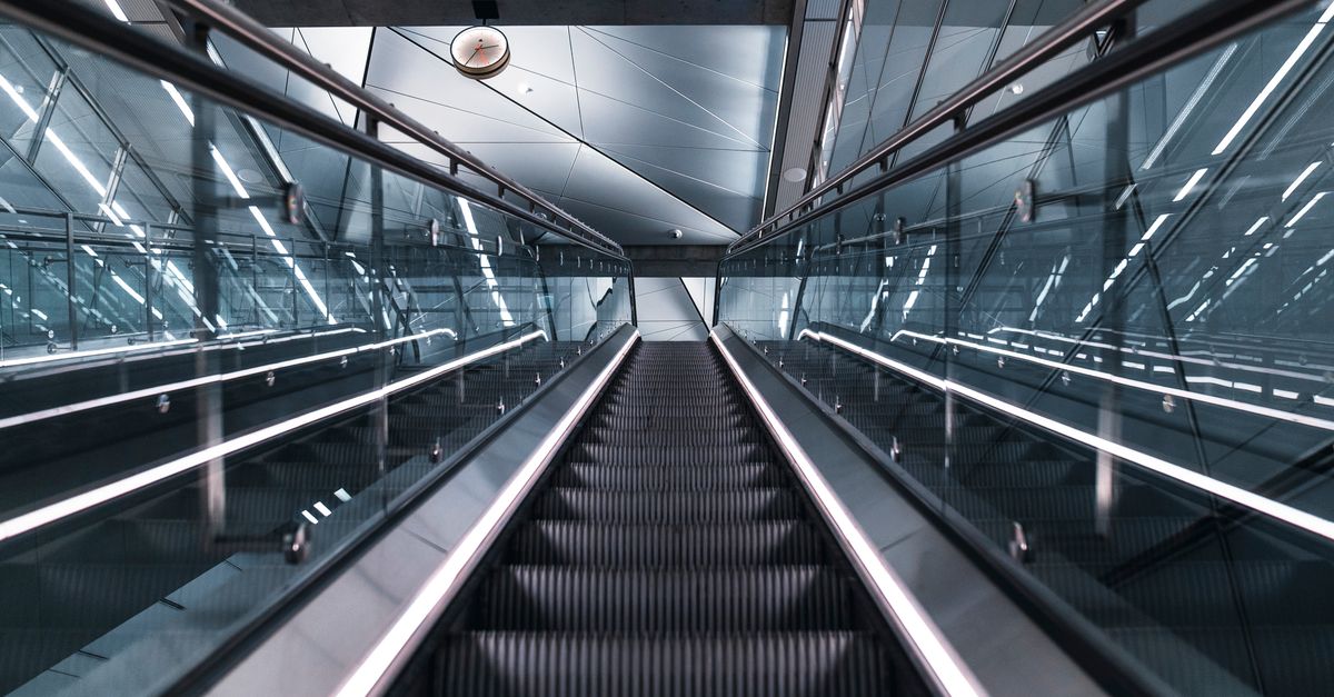 Photograph Of Escalators With Handrails Free Stock Photo photograph-of-escalators-with-handrails-free-stock-photo