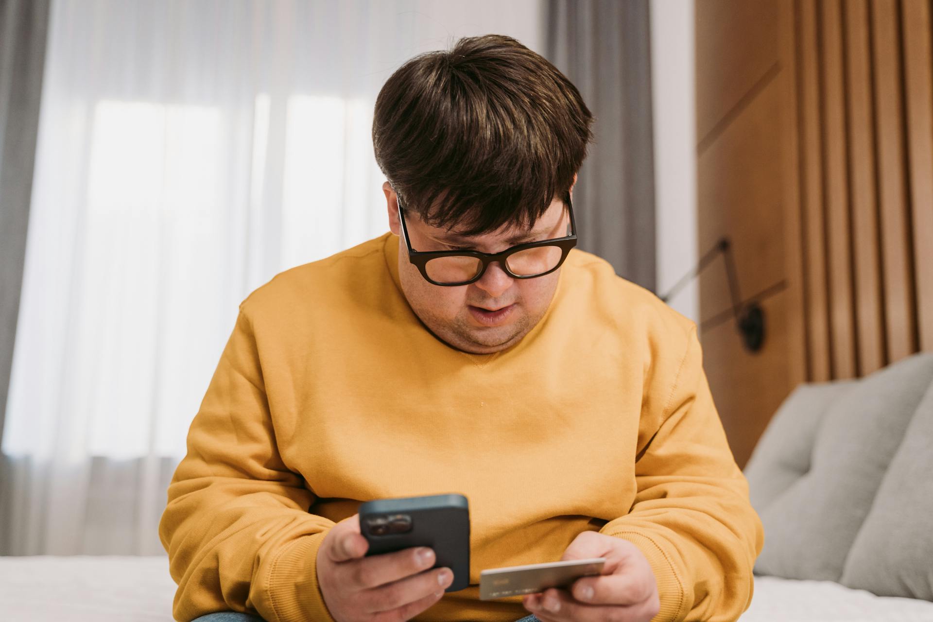 A Man Shopping Online