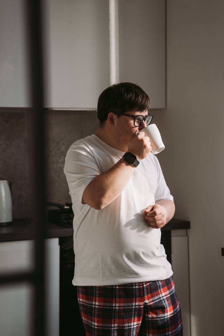 A Man Drinking Coffee 