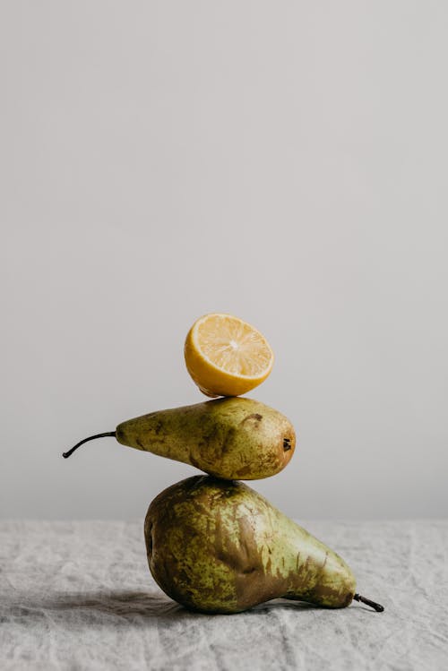 Avocados and Sliced Lemon