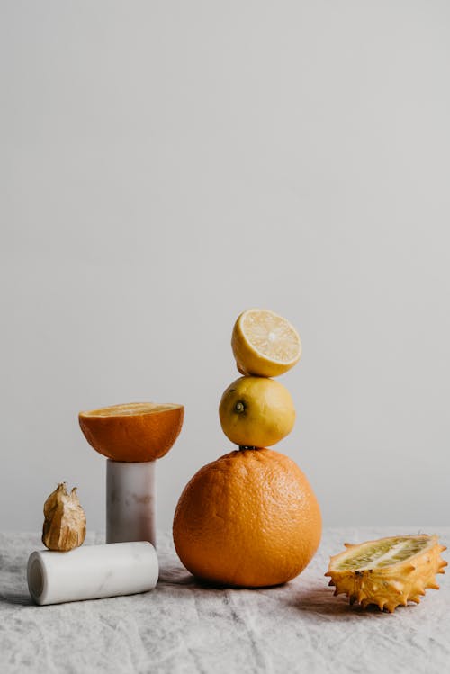垂直拍摄, 橙子, 檸檬 的 免费素材图片