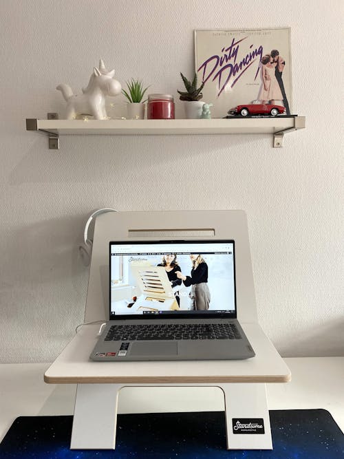 Laptop on White Table
