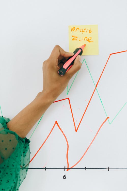 Person Pointing Yellow Sticky Notes