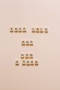 Scrabble Tiles on a Beige Background