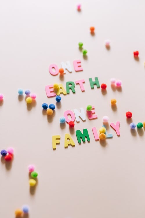 Free A Save Earth Message in Colorful Letters Stock Photo