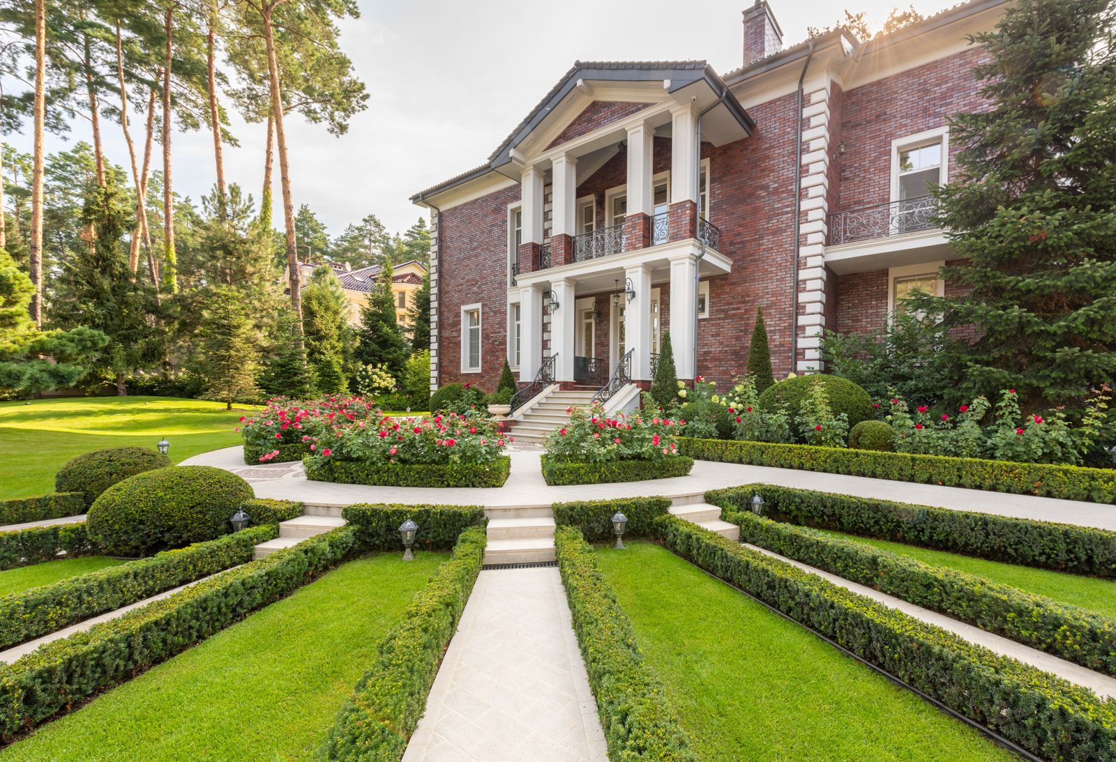 Landscaped backyard