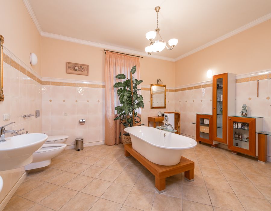 Terracotta tile bathroom flooring San Juan Capistrano