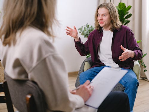 A Patient Talking to His Therapist