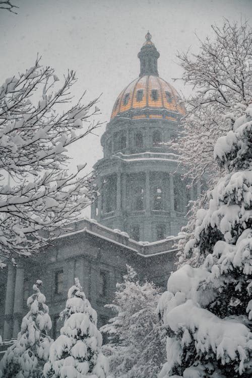 Colorado State Capitol During Winter Season