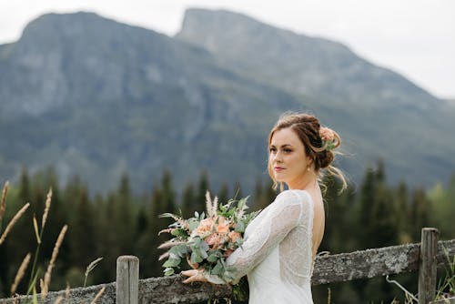 婚禮花束, 婚紗, 拍照片 的 免费素材图片