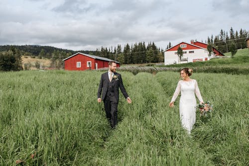 Immagine gratuita di abito nero, amore, bouquet