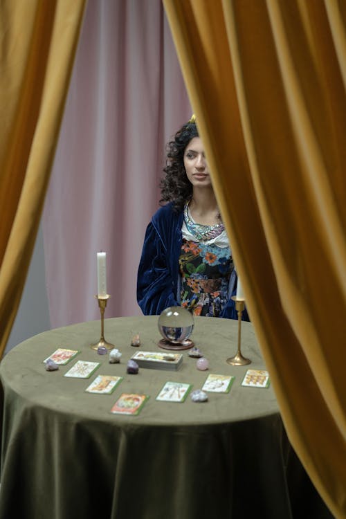 Free A Fortune Teller Sitting Stock Photo