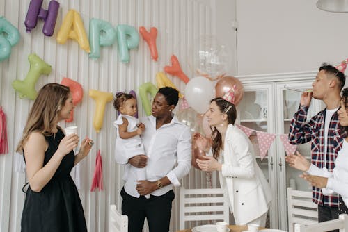 Group of People Celebrating Child Birthday