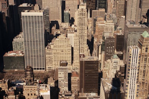 Free Aerial Shot of City Buildings Stock Photo