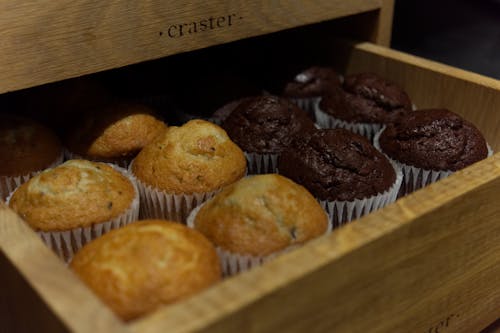 Free stock photo of 4k, blueberry muffins, chocolate muffin Stock Photo