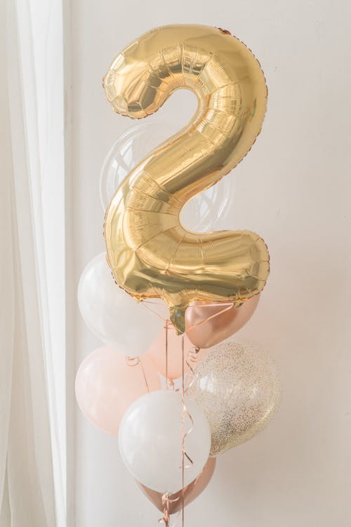 Foto profissional grátis de aniversário, balões, close-up
