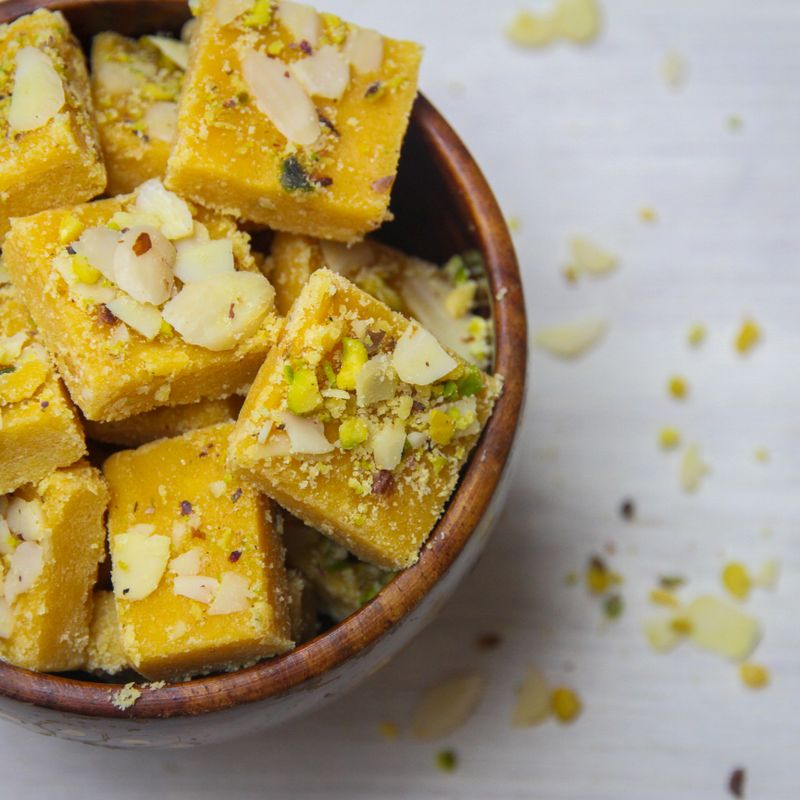 Indian Barfi: Almond & Cardamom Milk Fudge