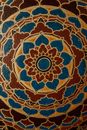 Floral Symmetric Blue and Brown Ornate