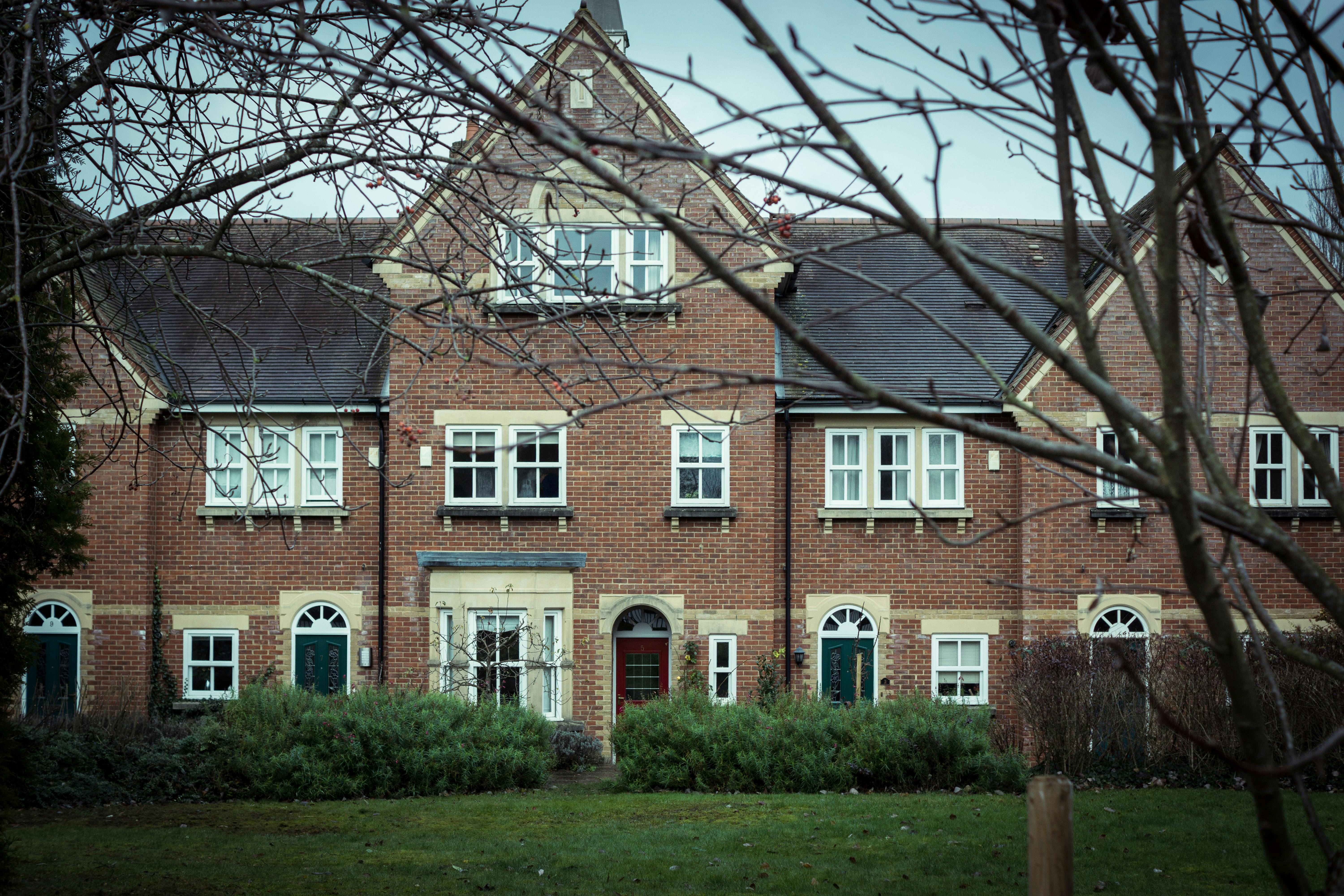 Free stock photo of brick house, cloudy, moody