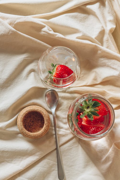 Clear Glass Bowl With Red Liquid