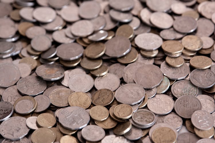 Cluster Of Australian Dollar Coins