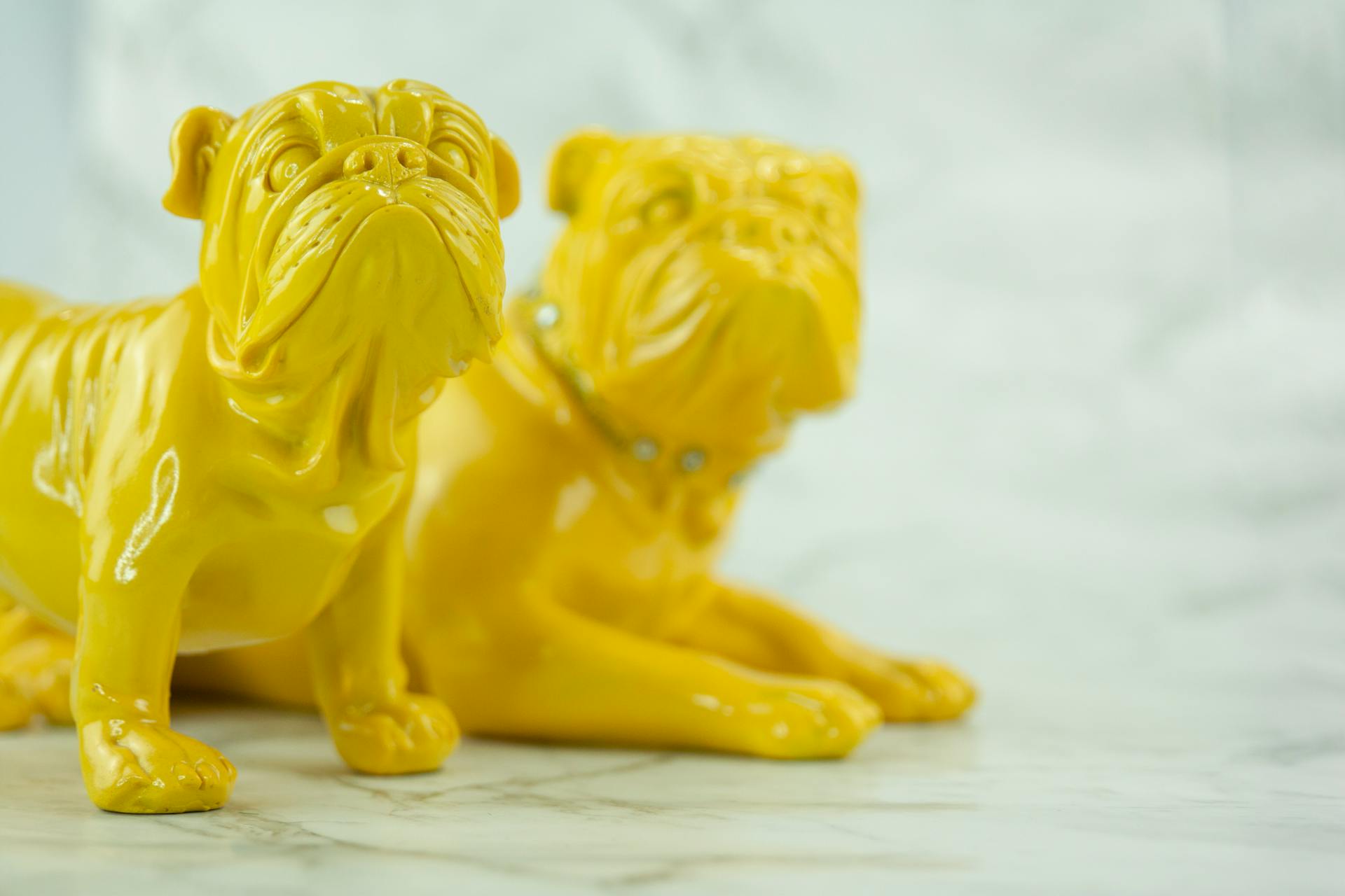 Yellow Figurine Bulldogs