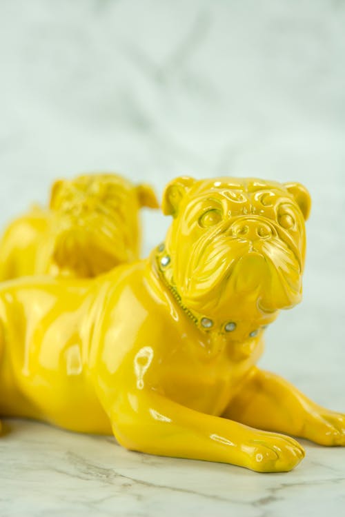 Yellow Figurine Bulldogs