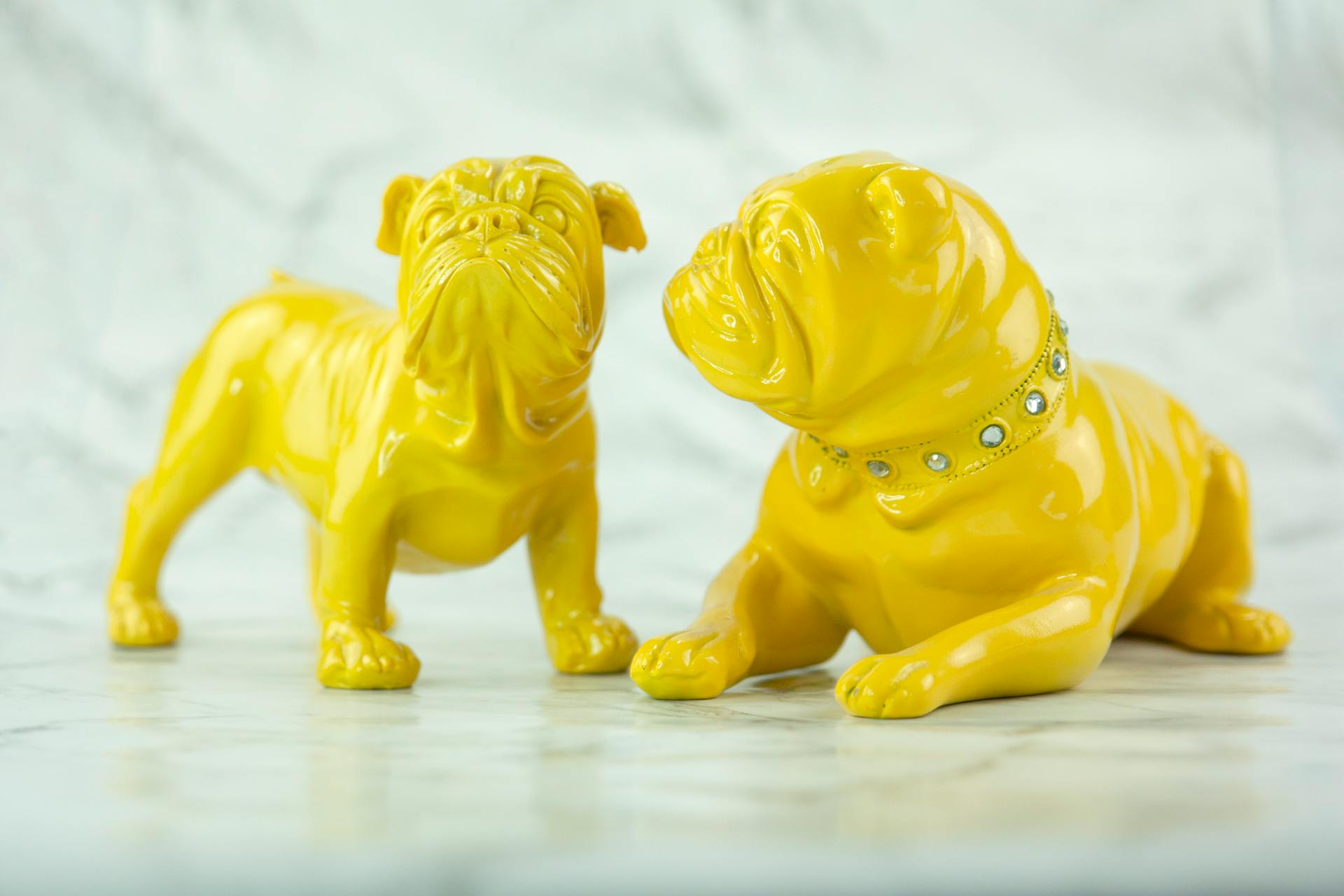 Yellow Figurine Bulldogs