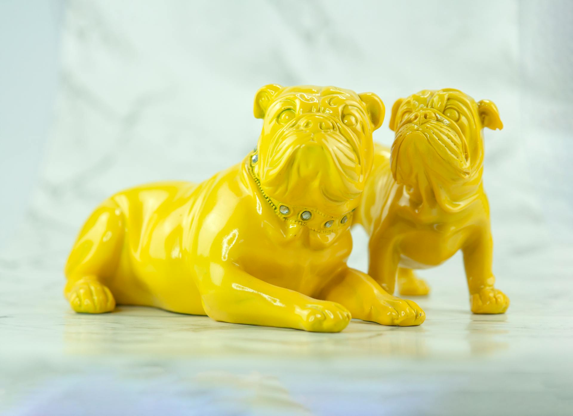 Yellow Figurine Bulldogs