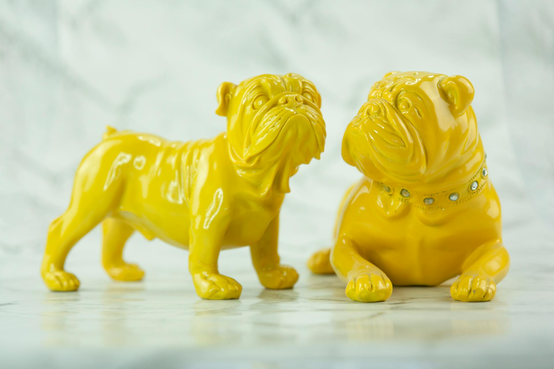 Yellow Figurine Bulldogs