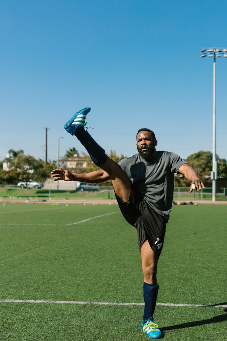 Man Doing High Kick