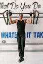 Man in Black Shirt Doing Pull Ups