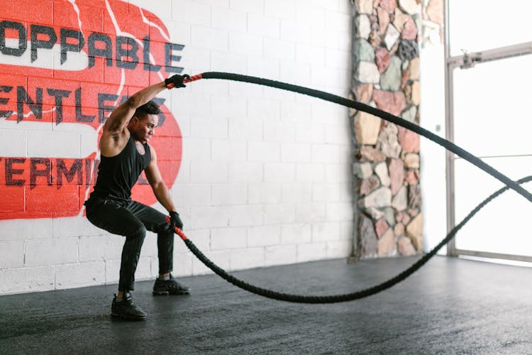 A Man Doing Workout 