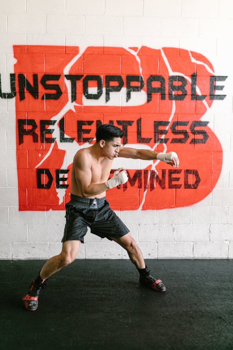 A Man Shadowboxing 