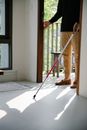 Photo of Person Using Walking Stick as a Guide