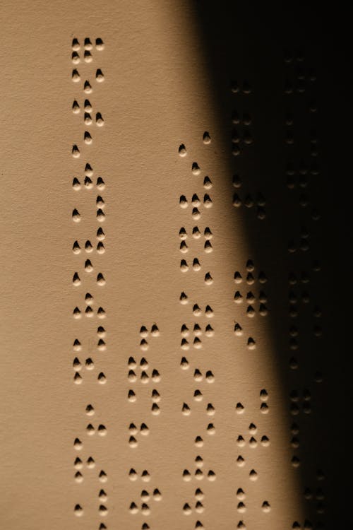 Close-Up Photo Of Braille