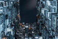 High Rise Buildings during Night Time