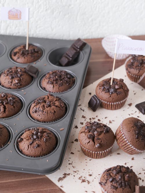 Free Delicious Chocolate Muffins  Stock Photo