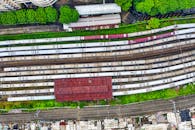 Aerial View of Trains