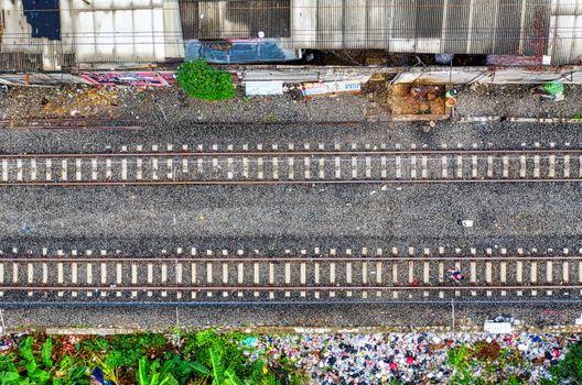 Train Tracks Beside Buildings