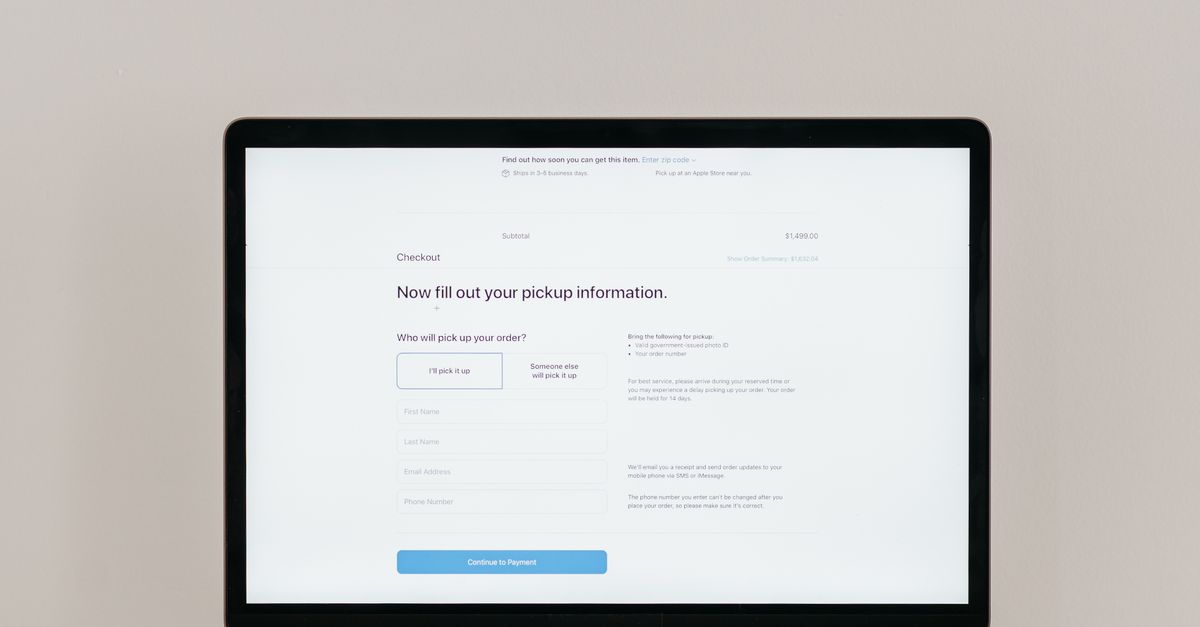 A person filling out a free online sweepstakes entry form on a laptop
