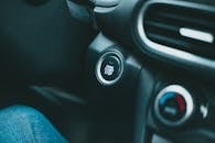 Dashboard with button of modern car