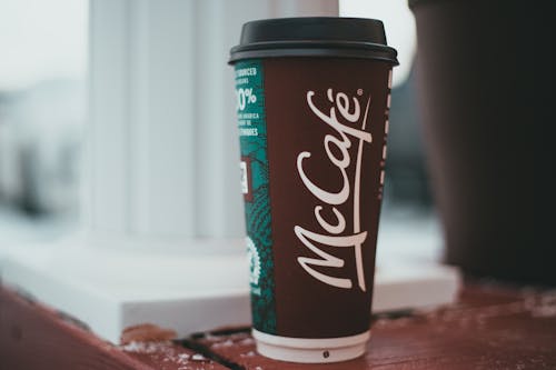 Close-Up Shot of a Disposable Coffee Cup