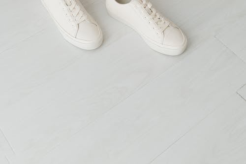 White Shoes on Floor 
