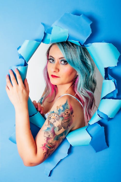 Gratis stockfoto met blauw, blauw haar, creatieve fotografie
