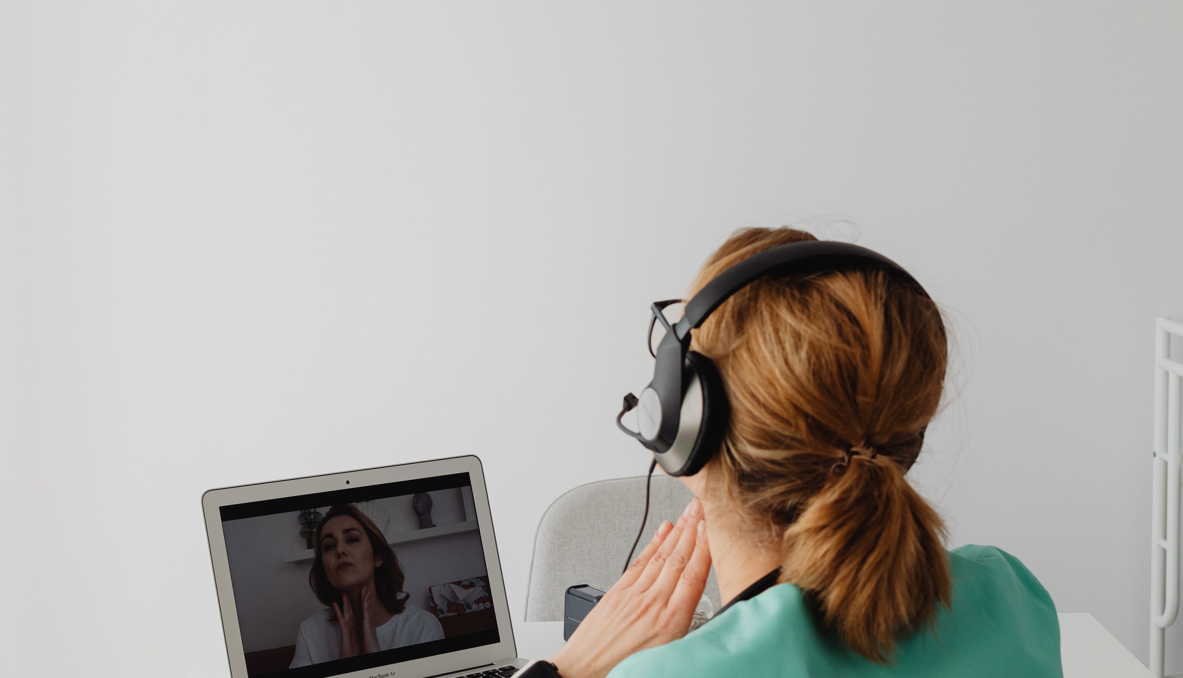 ENT specialist consulting in a modern office